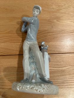 Lladro #4824 golfer retired missing golf club no box