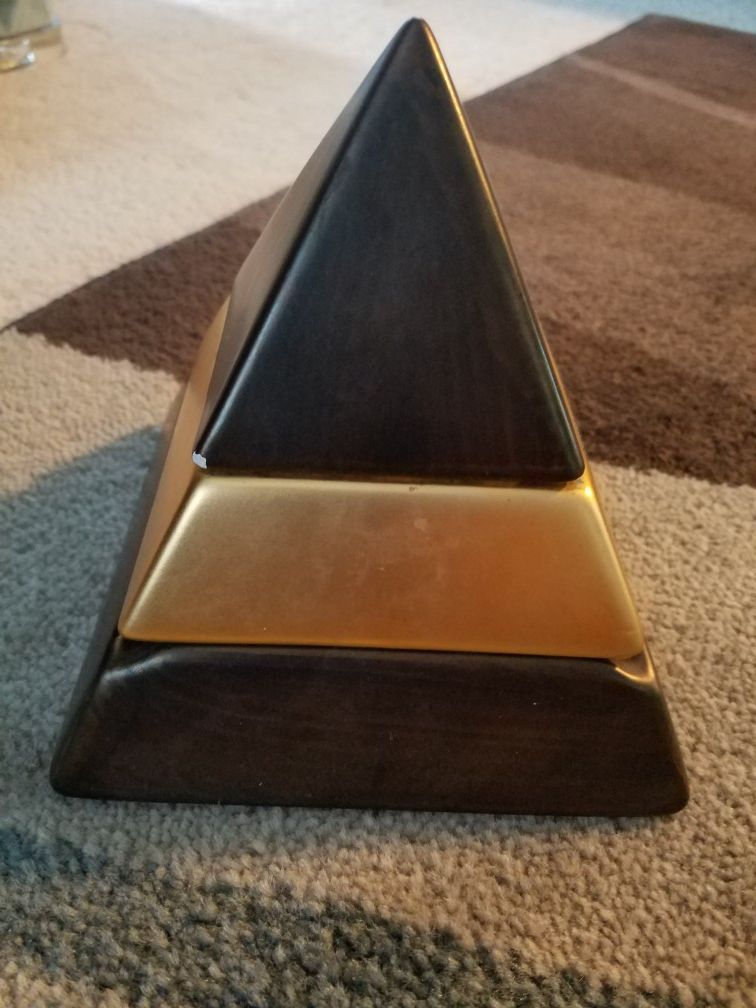 COLIBRI Pyramid Triangle Ashtray lighter cigarette holder ART DECO Vintage HTF