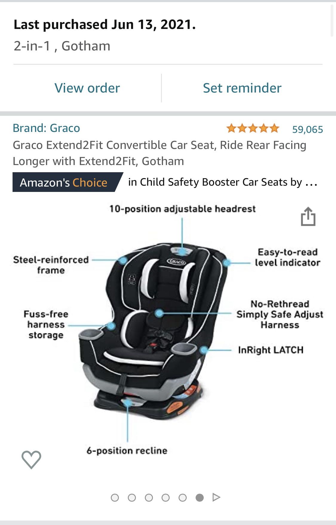 Graco Extend2Fit Convertible Car Seat, Ride Rear Facing Longer with  Extend2Fit, Gotham for Sale in La Habra Heights, CA OfferUp