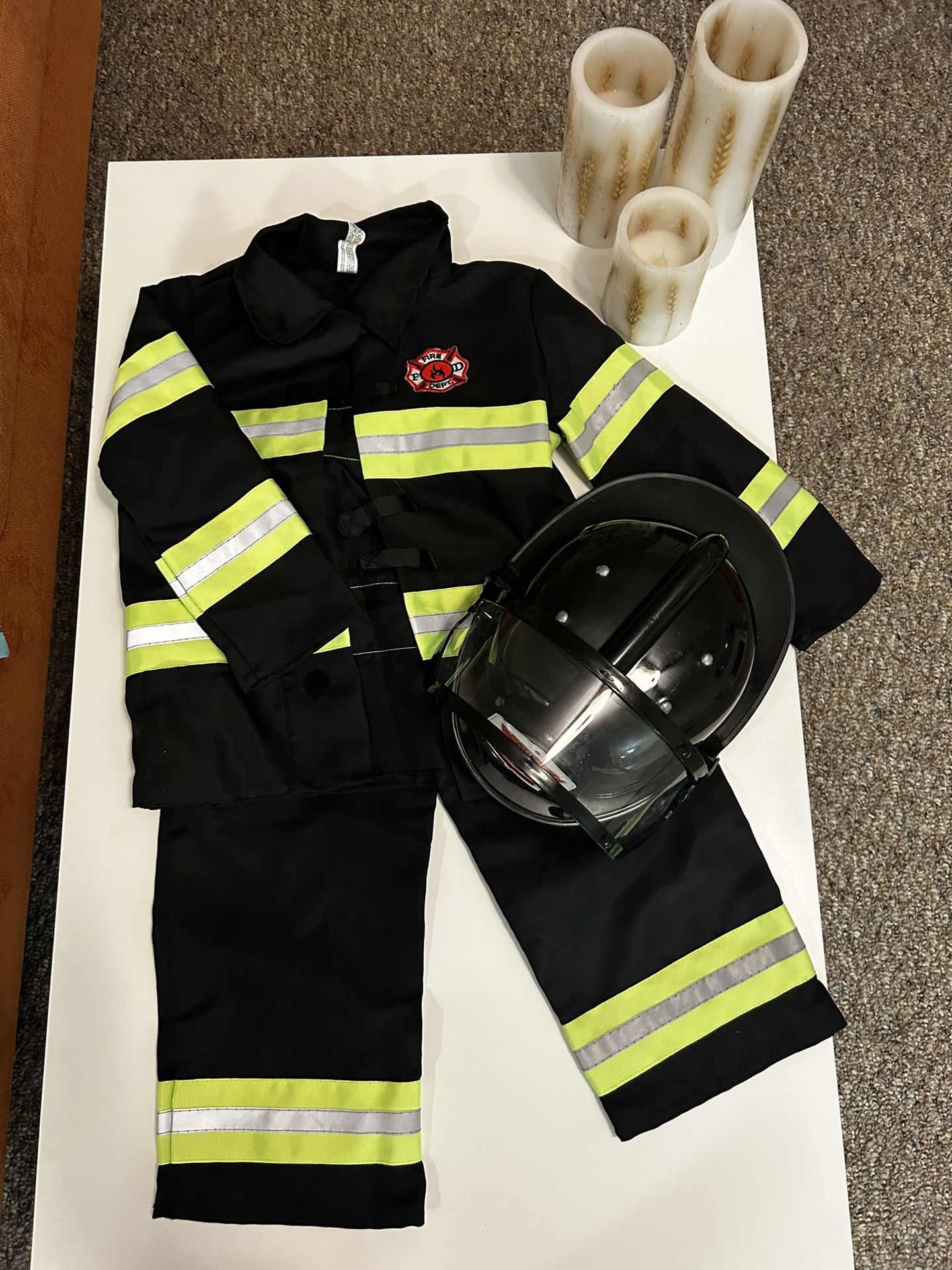 Kids Firefighter Costume Size Small 4-6
