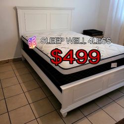 NEW  QUEEN BED FRAME AND MATTRESS 