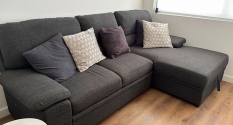 Sofa pull out bed, storage