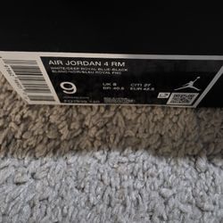 Nike Air Jordan 4 RM Royal Blue-Black-White Male Size 9, Female 10.5