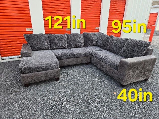 FREE DELIVERY Reversible Couch Sofa Sectional Chaise 3 PC Grey