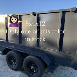New 8x4x12 Dark Grey Hydraulic Utility Dump Trailer 🔥
