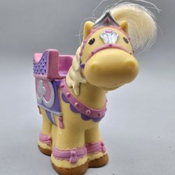 Little People 2006 Tan HORSE with purple saddle Hair Fairytale Princess Castle