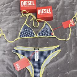 Diesel Gingham Check Bikinis 