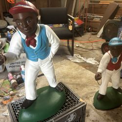 Horse Jockey Vintage Lawn Ornament 