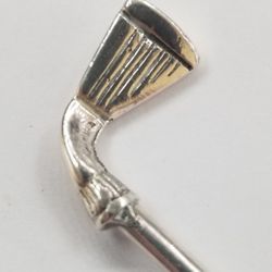 Sterling Silver Golf Club Pin