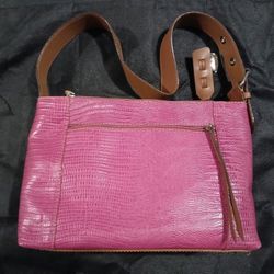New.      Designer Bag Pink     Leather