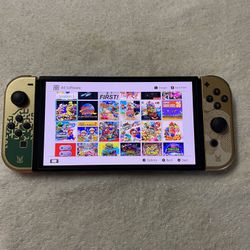 NINTENDO SWITCH OLED ZELDA EDITION With Over 120 POPULAR SWITCH GAMES