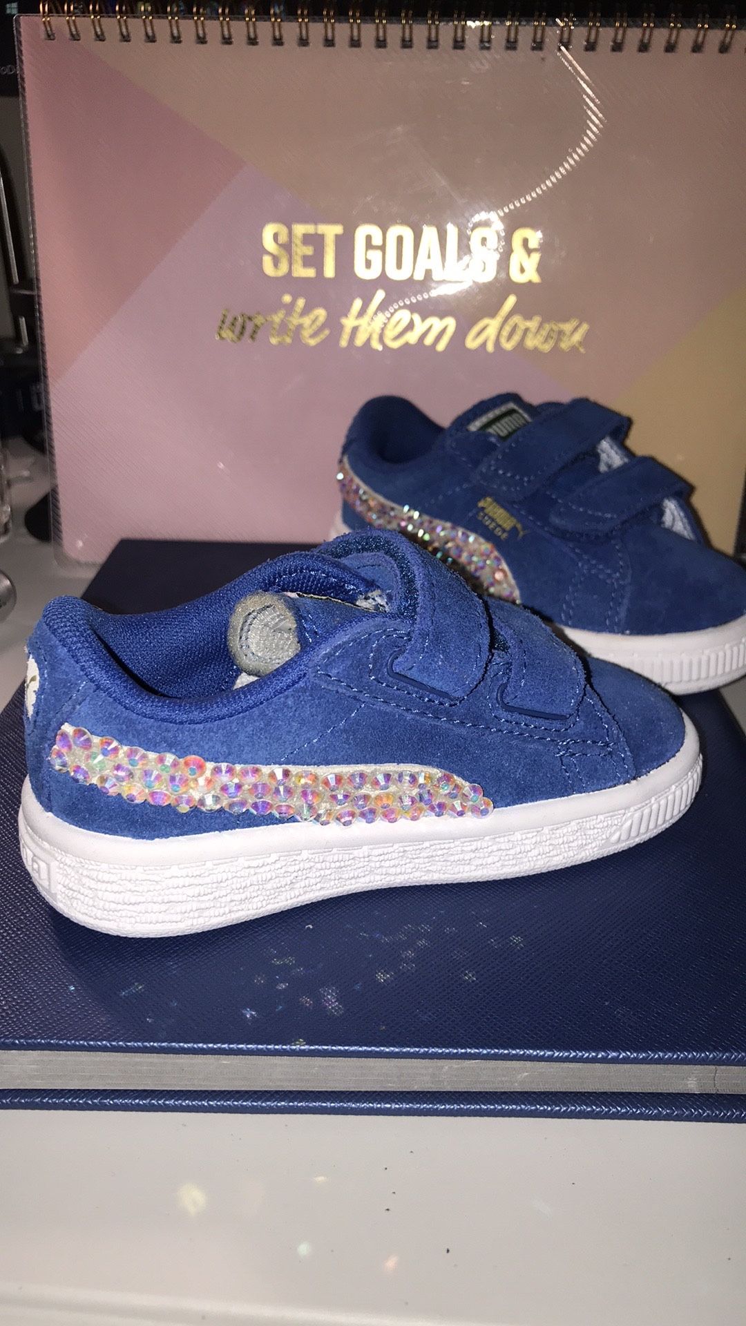 Size 5 toddler custom blinged pumas