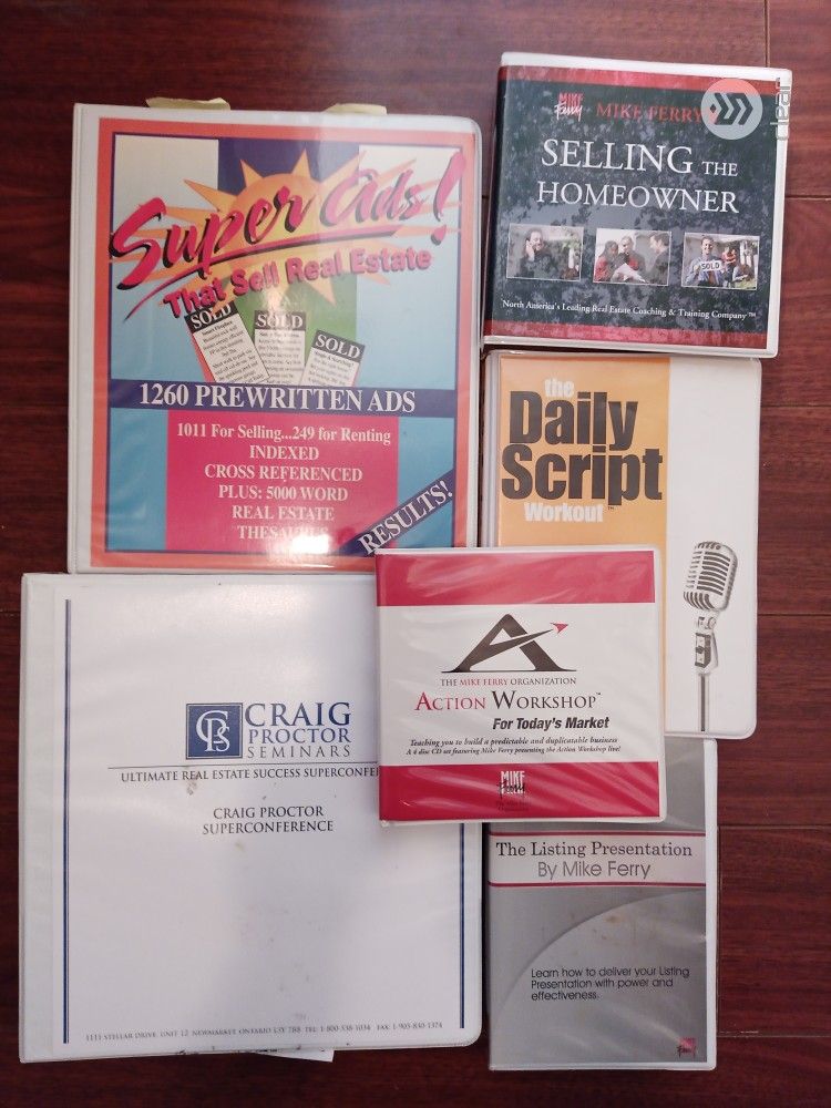 REAL ESTATE Books Tapes And Materials. Craig Proctor Mike Ferry