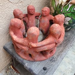 Candle worship statue