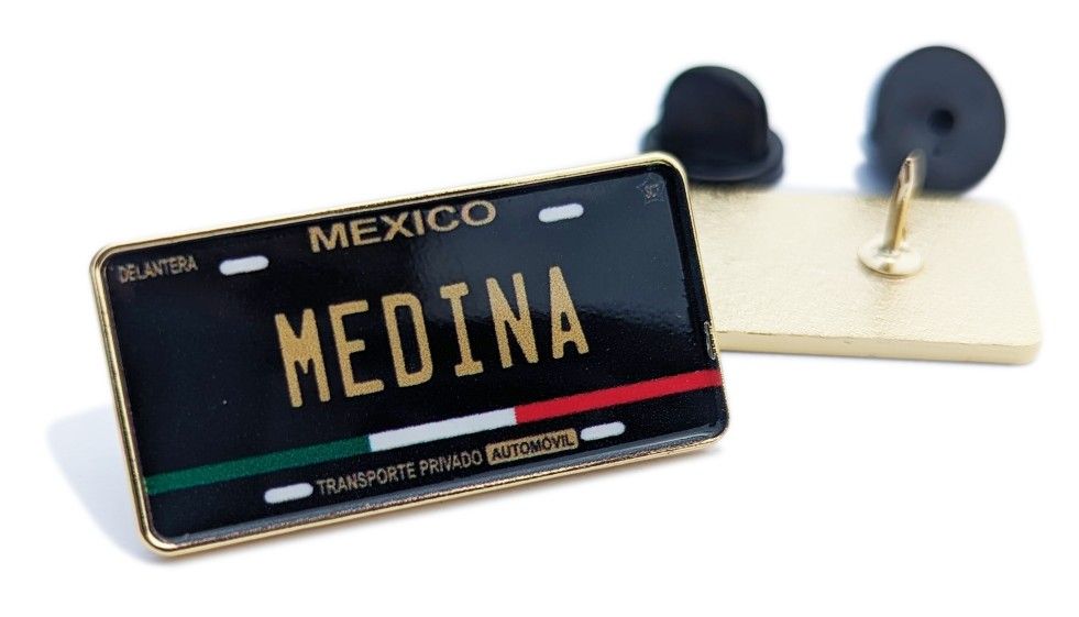 Pin Medina Car Plate Pin For Caps Clothing Enamel Badge Medina Pin Mexico Pin