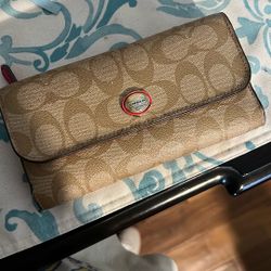 Leather Authentic Coach Wallet 