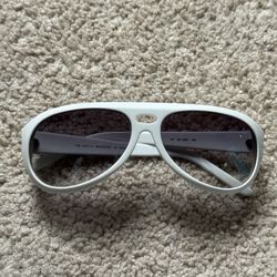 Vintage Y2K Gucci white aviator women's sunglasses GG 1422/S made in Italy