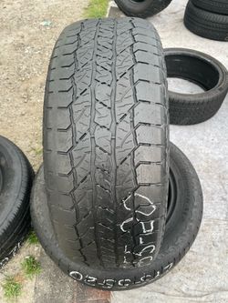 2 used tires Hankook dynapro AT2 $100 including tax installation and balance