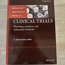 Methods and Applications of Statistics in Clinical Trials -N. Balakrishnan Vol 2
