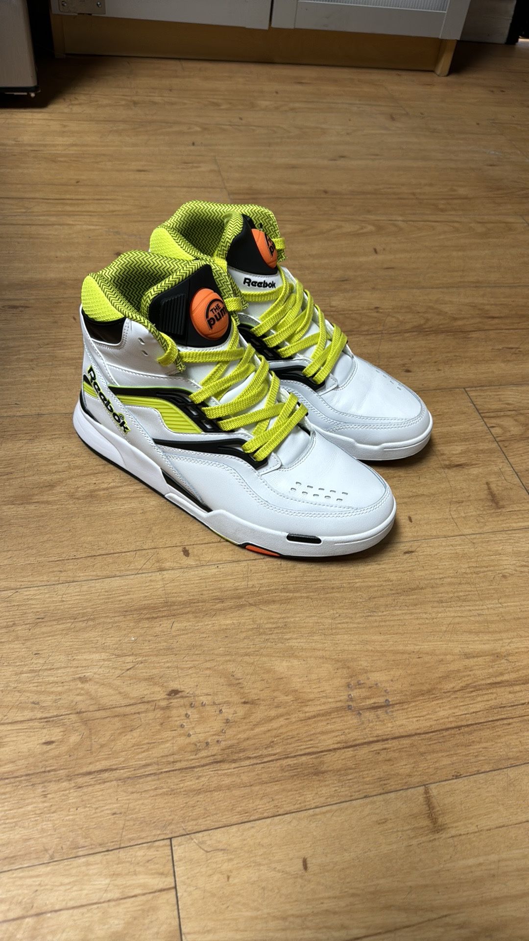 Reebok Pump TZ White Solar Acid Yellow