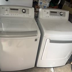 Lg top load washer and gas dryer