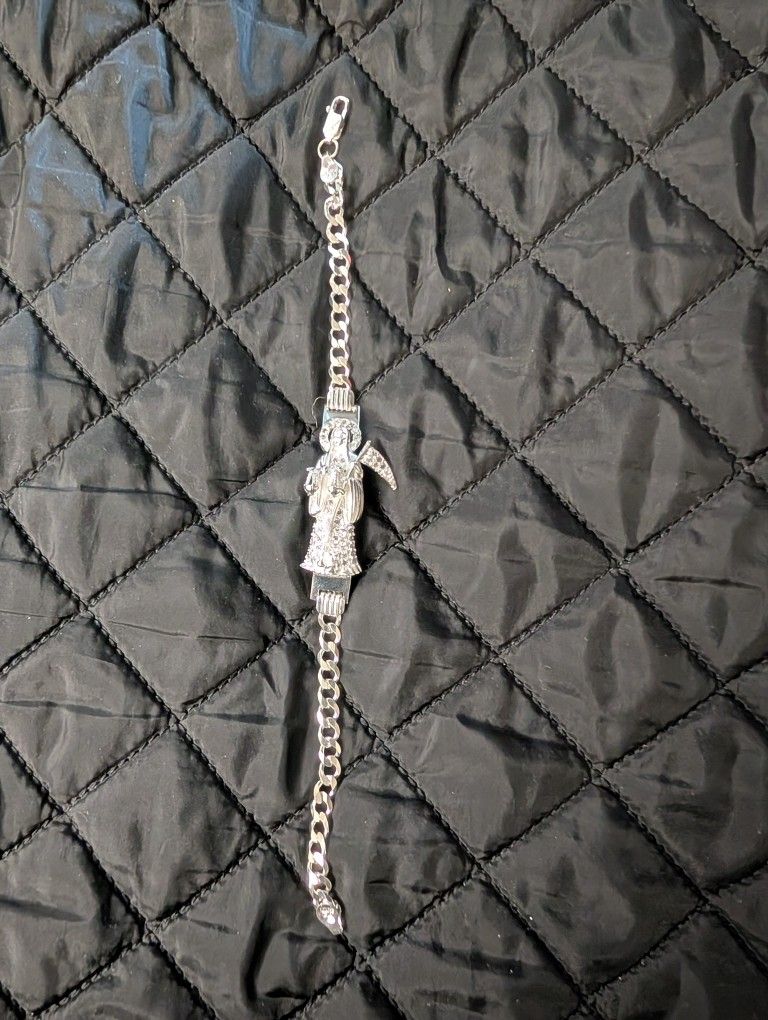 Silver .925 Santa Muerte Bracelet