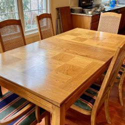 Solid Oak Dining Room Table 