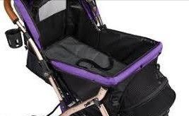 HPZ™ PET ROVER XL Extra-Long Premium Stroller for Small/Medium/Large Dogs, Cats and Pets (Purple)