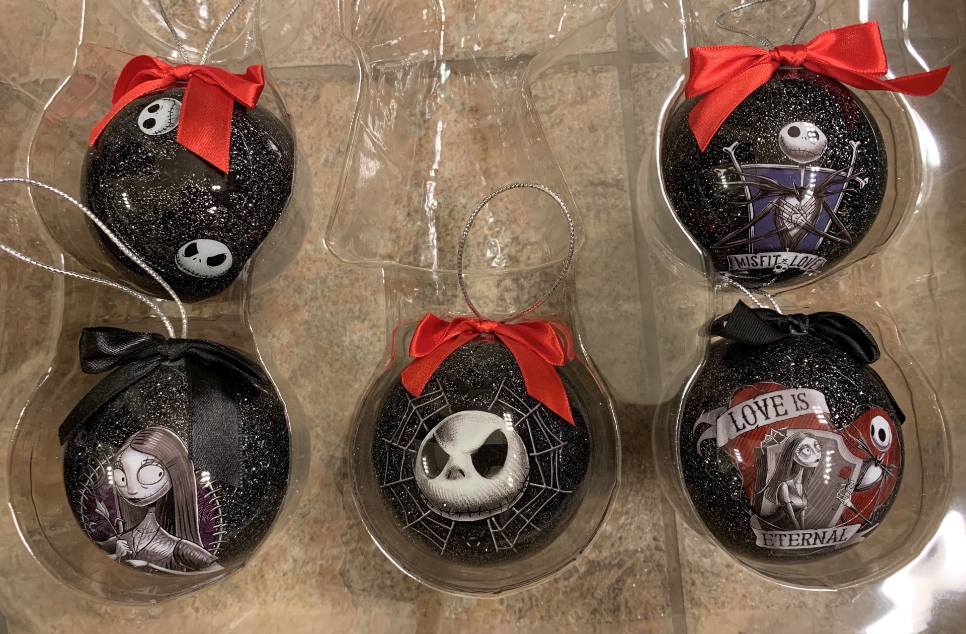 Disney Nightmare Before Christmas Ornaments Balls Jack Sally
