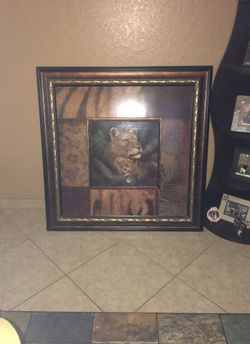 Safari BIG picture with frame cheetah