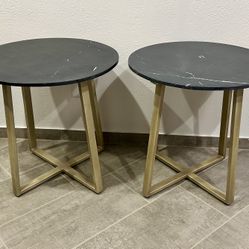 Black Marble Side Tables