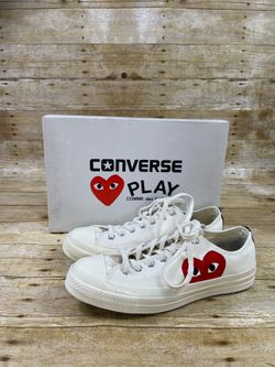 Converse Comme Des Garcons PLAY Chuck Taylor 70 Low Top Sneaker White M 9 W 11