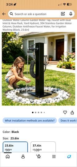 New column water