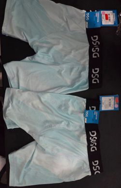 DSG boys youth Compression Microfiber Boxer Briefs 2pair Size M Blue
