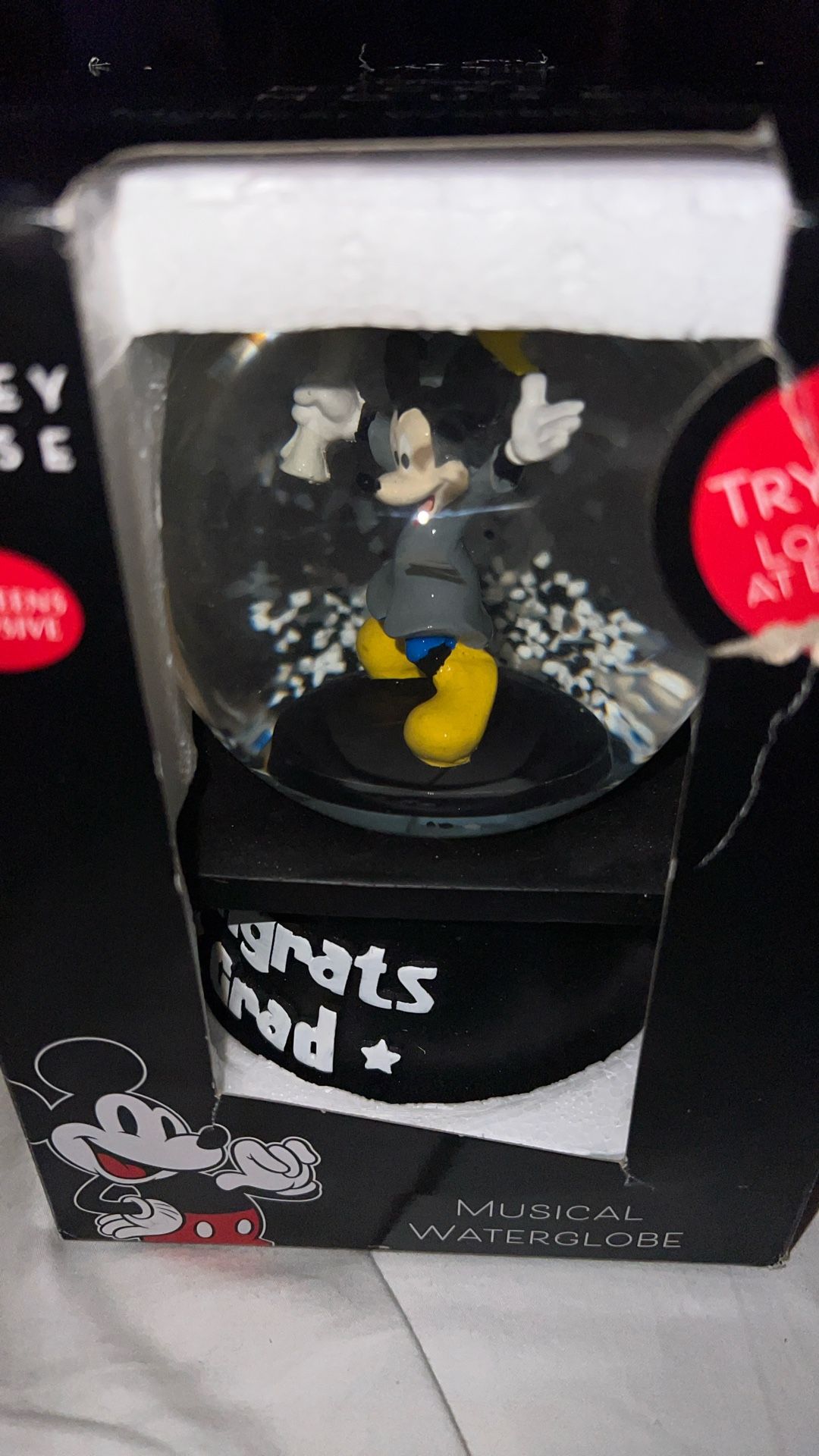Disney Mickey Mouse Congrats Grad Waterglobe