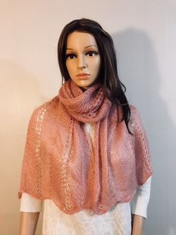 Pink Shawl and Scarf