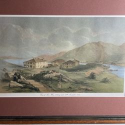 Hong Kong Color Engraving, Pre-Colonial English Post, Rare Museum Piece