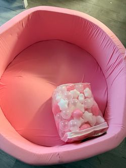 Large Pink Kids Ball Pit + Balls