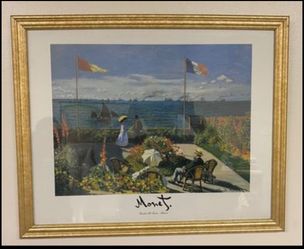 2 Framed Claude Monet Prints. Each Frame 22x18