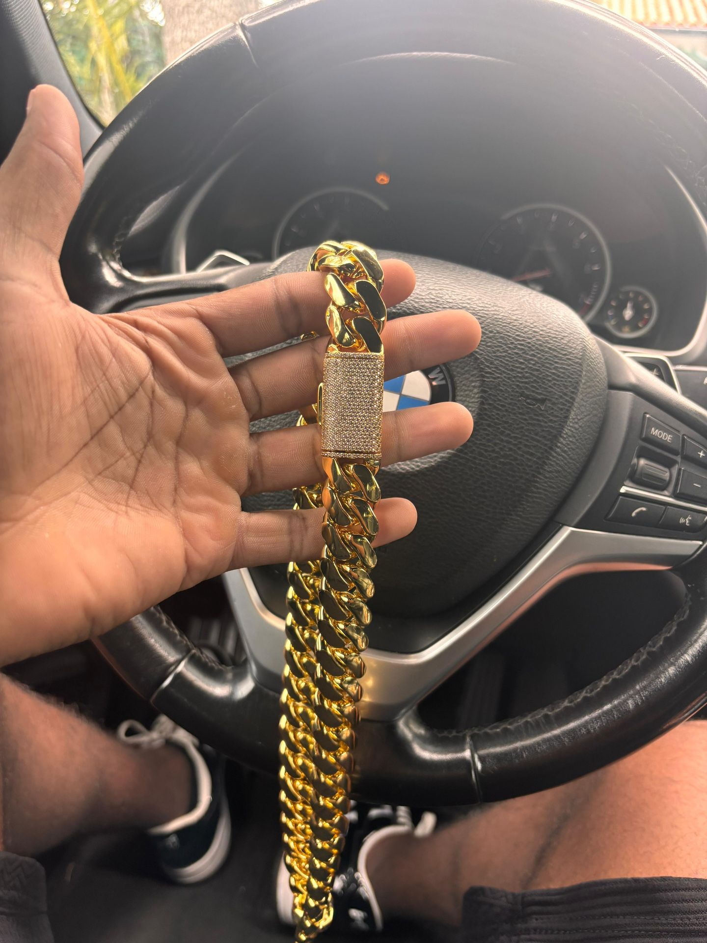 Cadena De Plata En Baño De Oro