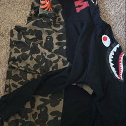 Multi Color Bape Hoodie Small