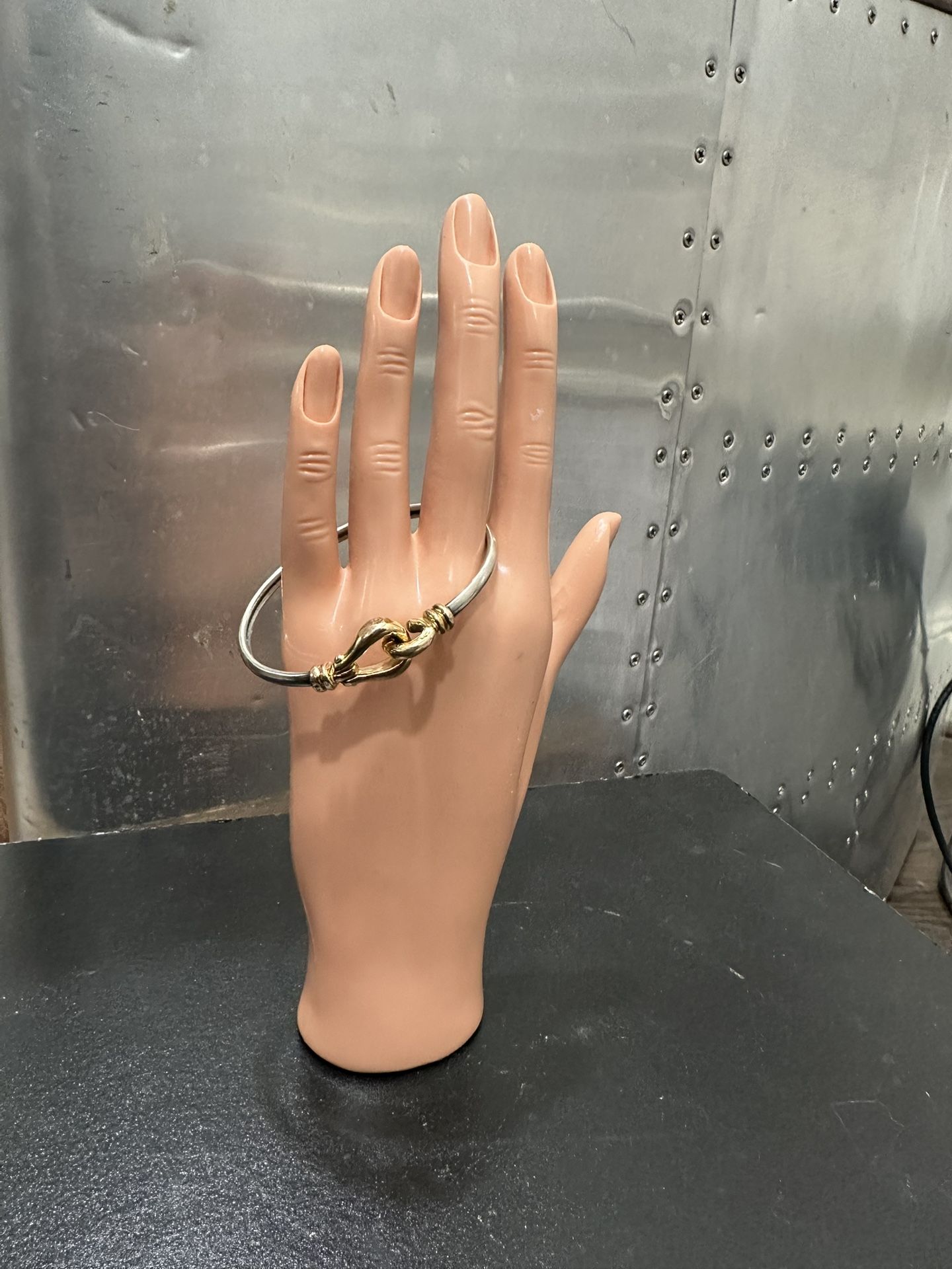 Sterling Silver and 14KT Gold Bracelet, signed JYL