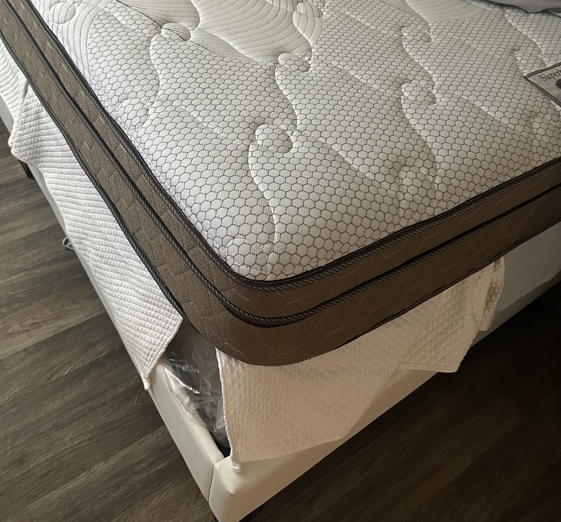 Queen Bed Frame with Mattress and Box spring Set
