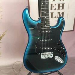 Stat Copy Factory ST Electric Guitar Professional Metallic Blue Burst Upgraded Wilkinson PU’s
