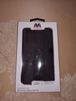 HARD PROTECTIVE COVER "MYBAT" FOR SAMSUNG GALAXY A23 5G COLOR BLACK.