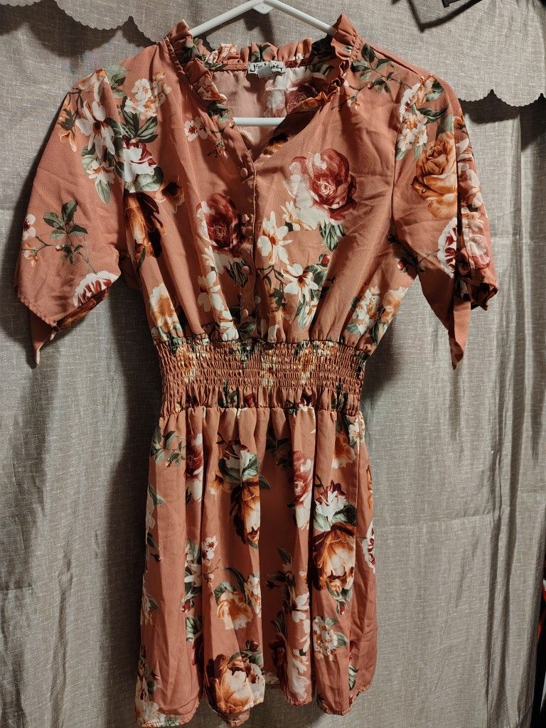 Pink Rose Dress Medium