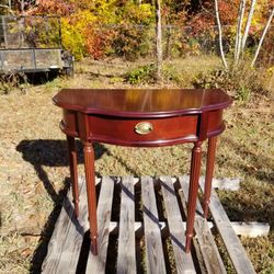 Cherry Wood Vanity Or Side Table With Drawer