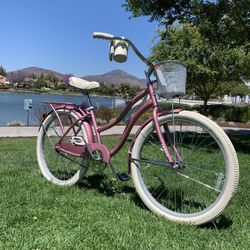 New Beautiful 🌸 Ladies Beach Cruiser Bike Girls Women’s Bicycle Standard Adult Size 26” Tires 
