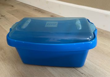 Collectors Lego  empty Storage Container Blue Container Only 456551 retired 2006