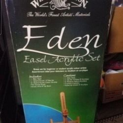 Windsor & Newton Easel with Acrylic paint New Painting Artist Supplies Table Top